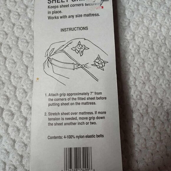 Adjustable Elastic Bed Sheet Holder Gripper Fastener Straps - Set of 4 - Picture 4 of 4